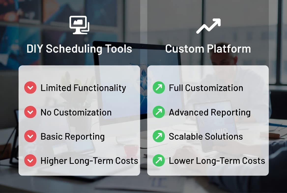 The Real Cost of DIY Scheduling vs. Custom Platform