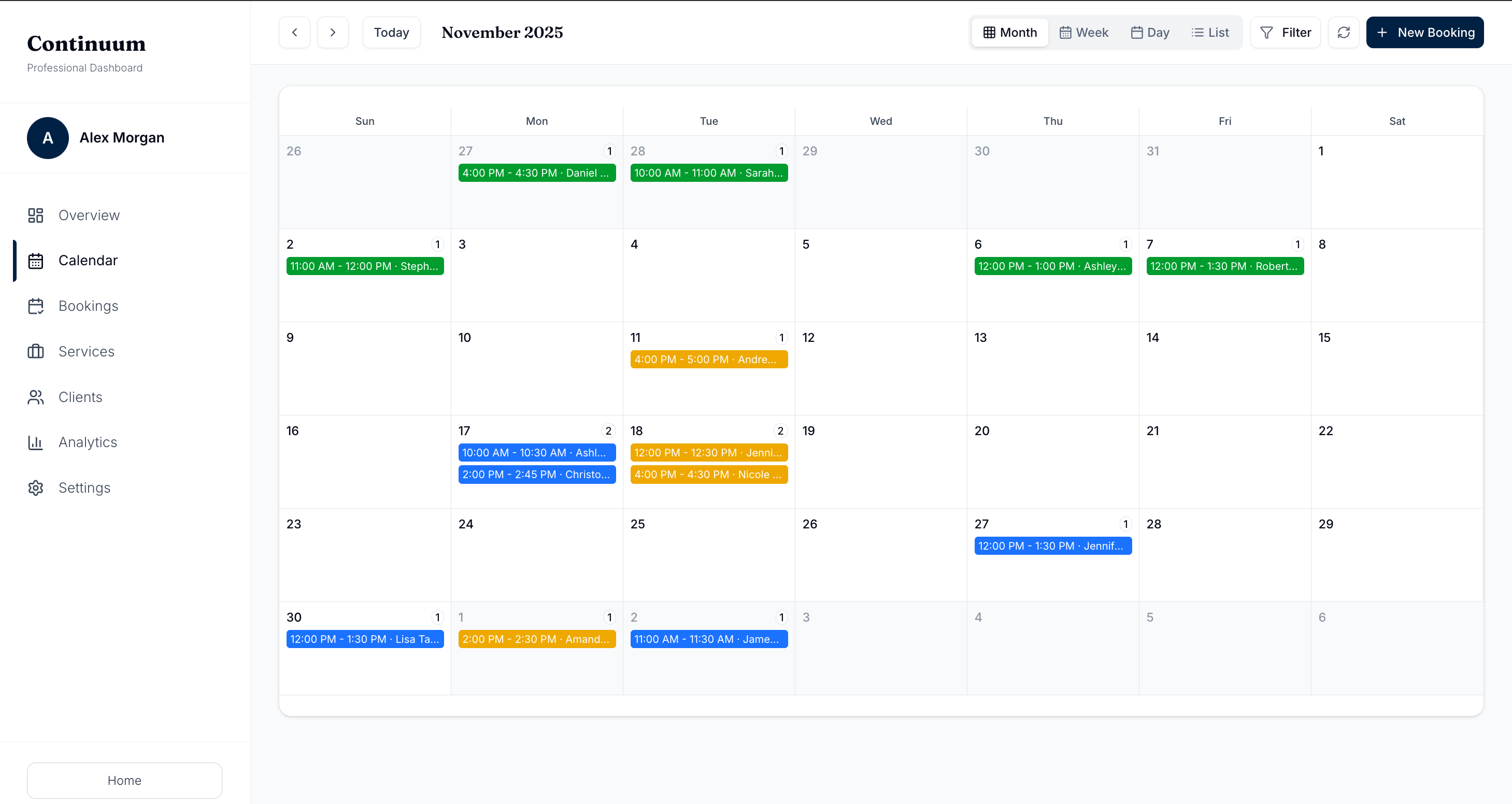 Smart Scheduling Interface